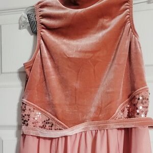 Weissman Pink Velvet Sequin Kids Dance Costume